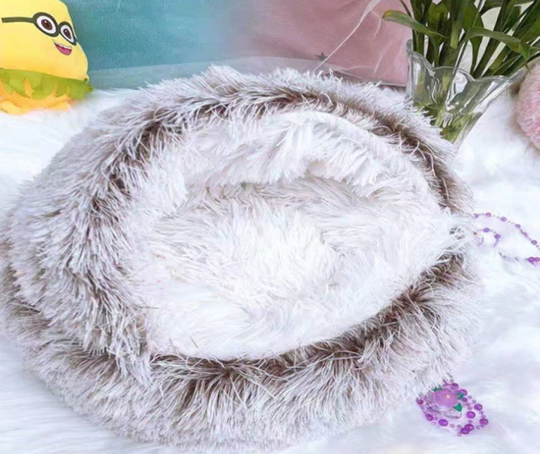 2-in-1 Plush Pet Bed for Dogs & Cats