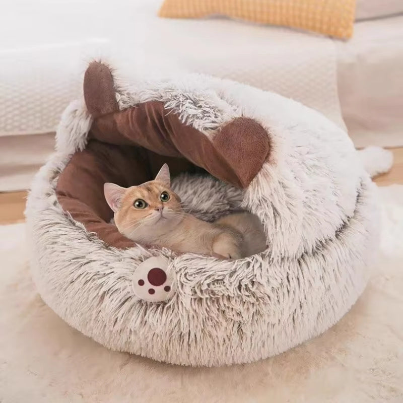 Cozy Plush Pet Bed – Cat Cushion & Small Dog Kennel