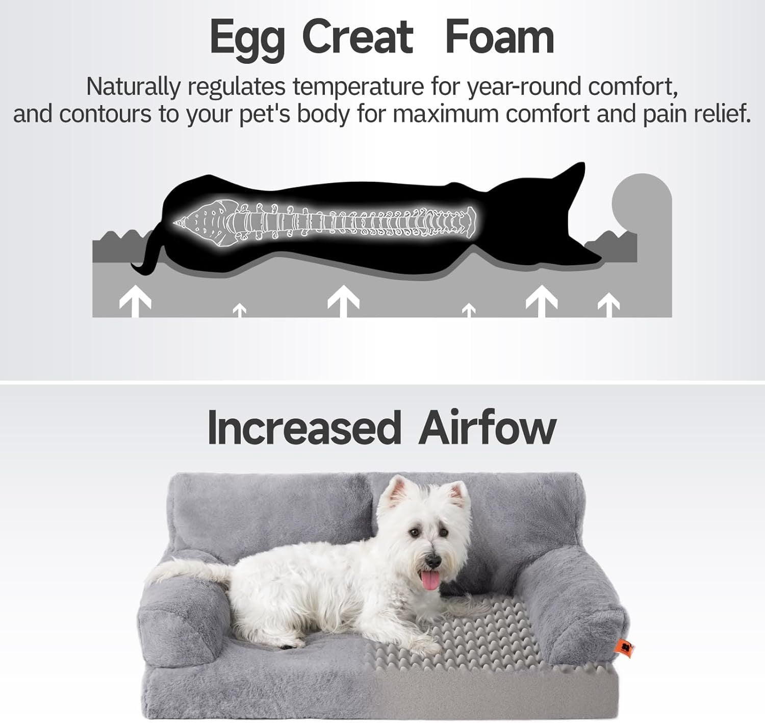 MEWOOFUN Orthopedic Dog Bed – Supportive Foam, Non-Slip