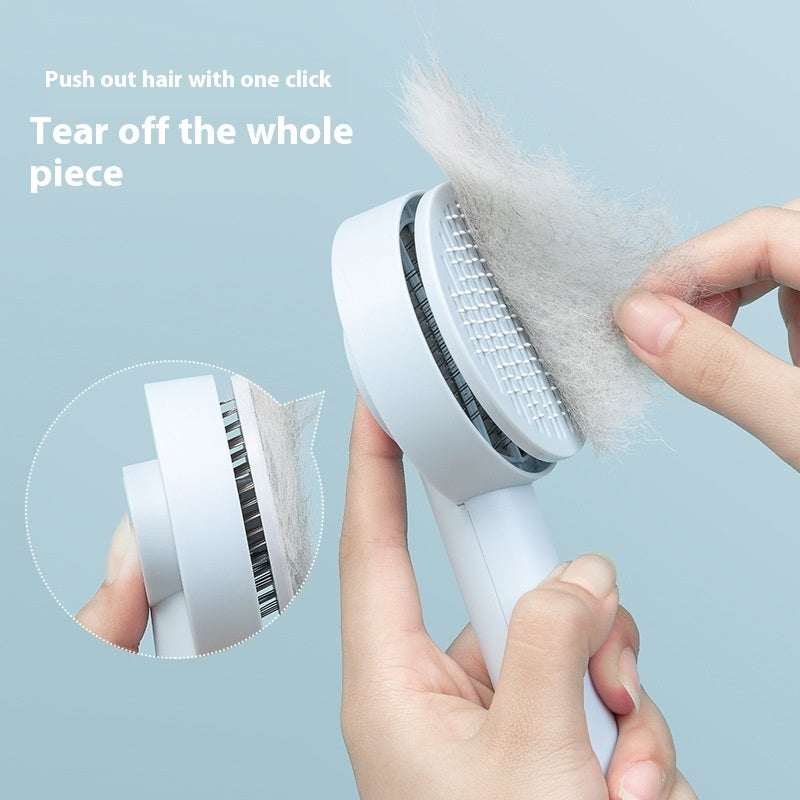 Self-Cleaning Pet Needle Comb – Hair Remover & Massage Brush for Dogs & Cats