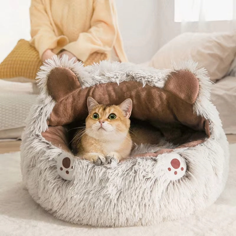 Cozy Plush Pet Bed – Cat Cushion & Small Dog Kennel