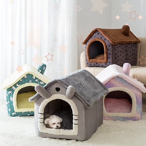 Small Dog & Cat Bed – Cozy All-Season House