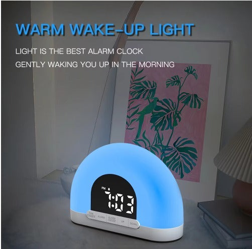 Sunrise Wake-Up Light Alarm Clock | Touch Control, Dual Display, Night Light