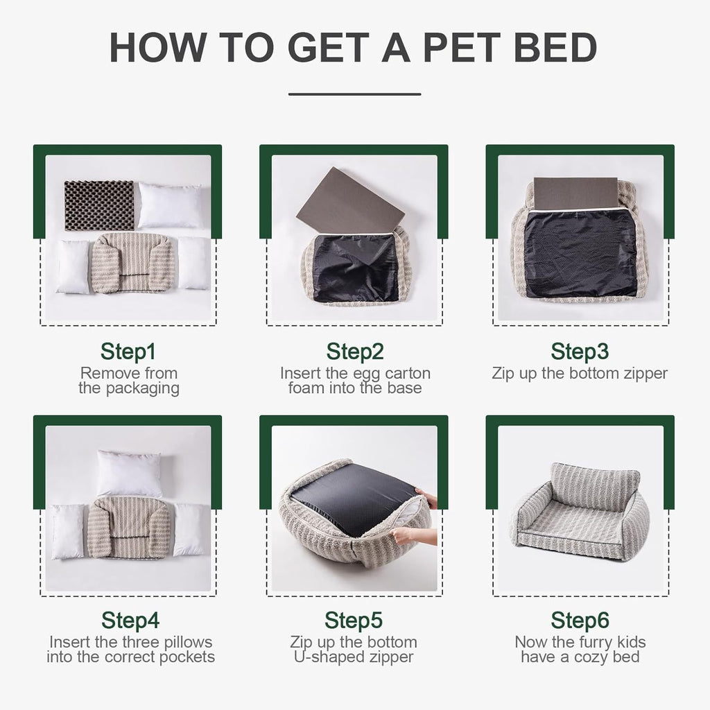 MEWOOFUN Orthopedic Pet Sofa Bed – Small & Medium Dogs, Cats