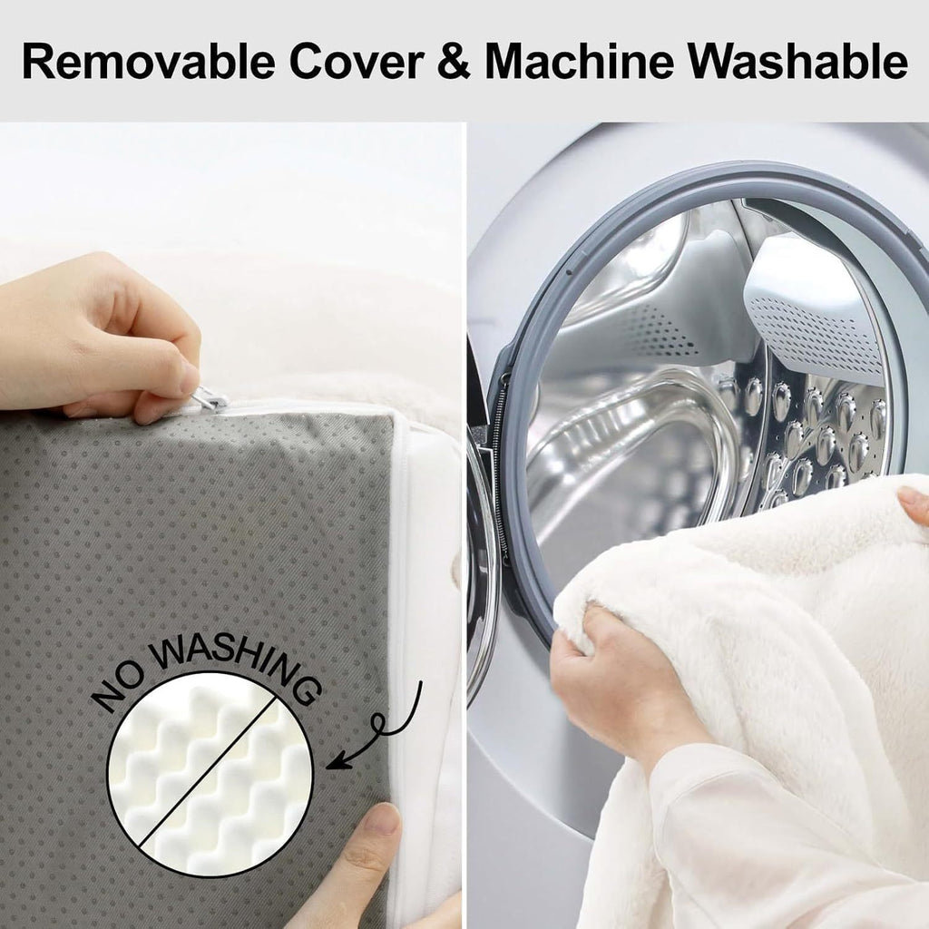 MEWOOFUN Orthopedic Dog Bed – Non-Slip, Beige