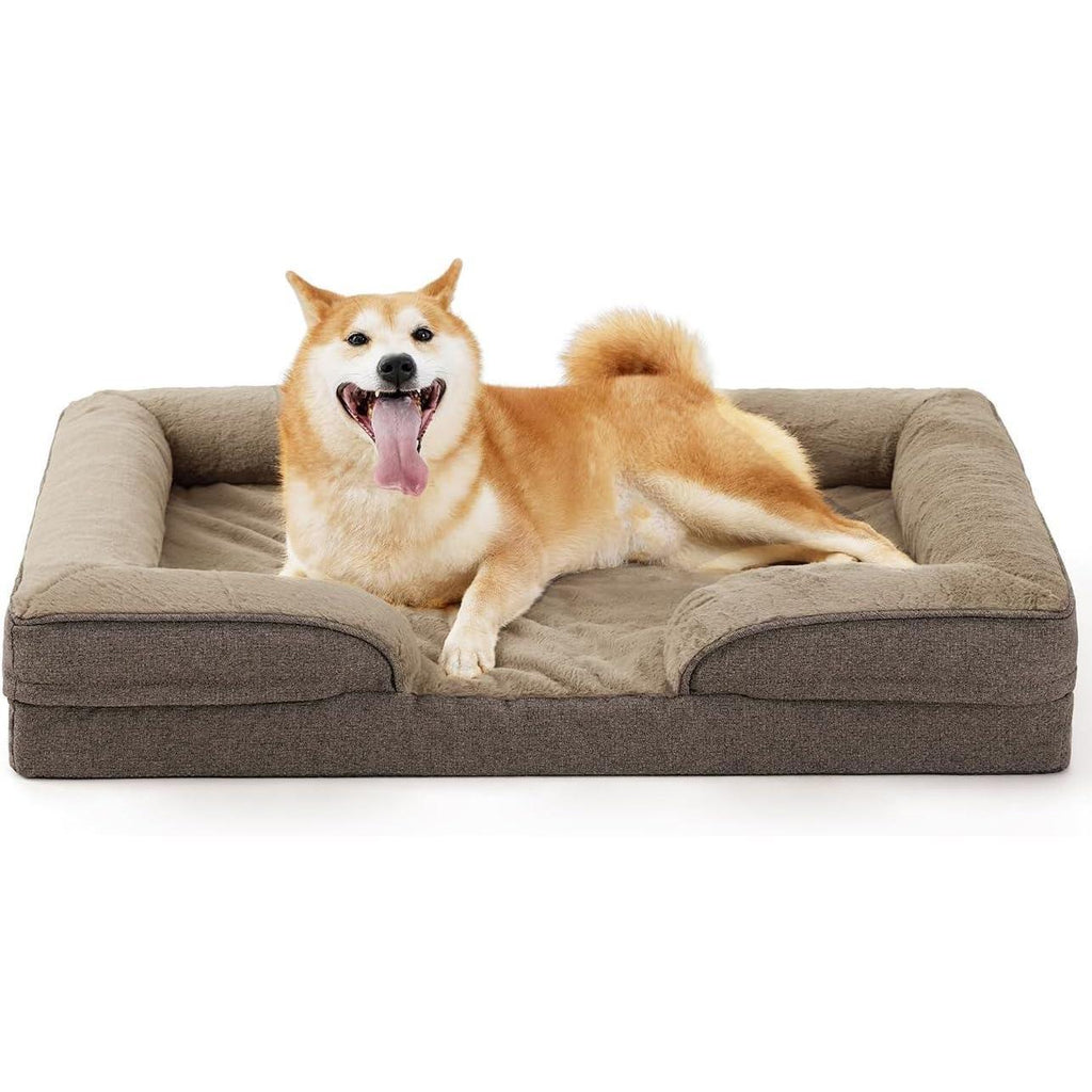 Orthopedic Dog Bed with Egg Crate Foam & Washable Cover