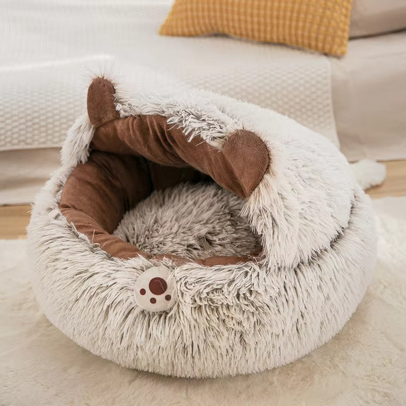 Cozy Plush Pet Bed – Cat Cushion & Small Dog Kennel