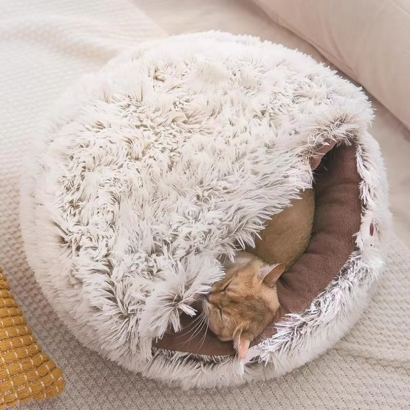 Cozy Plush Pet Bed – Cat Cushion & Small Dog Kennel