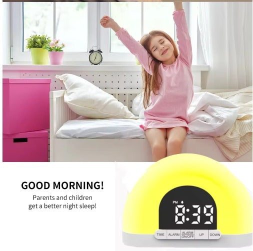 Sunrise Wake-Up Light Alarm Clock | Touch Control, Dual Display, Night Light