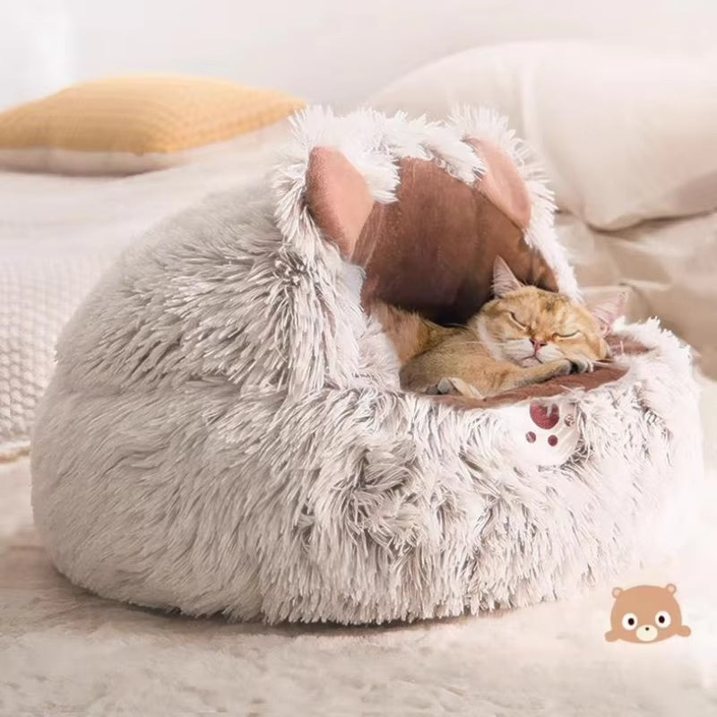 Cozy Plush Pet Bed – Cat Cushion & Small Dog Kennel