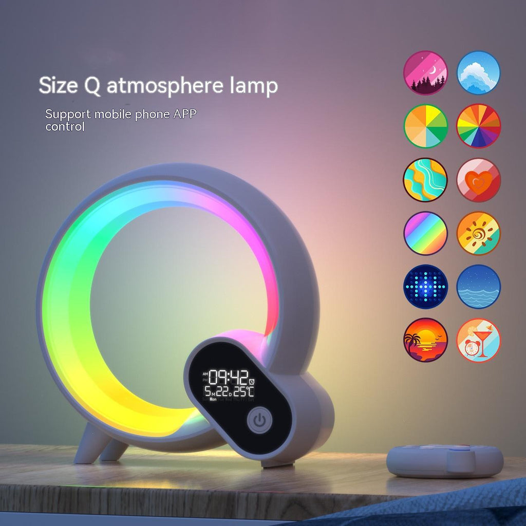 Q Light Sunrise Alarm Clock — Digital Display, Bluetooth Audio