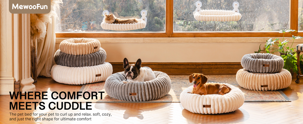 MEWOOFUN Small Dog & Kitten Bed – Washable